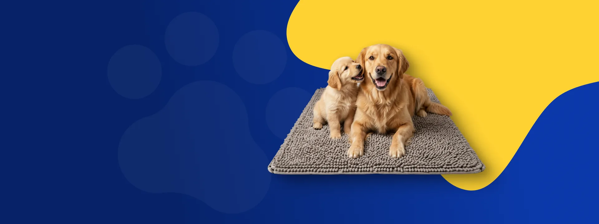 Dogs on Muddy Mat