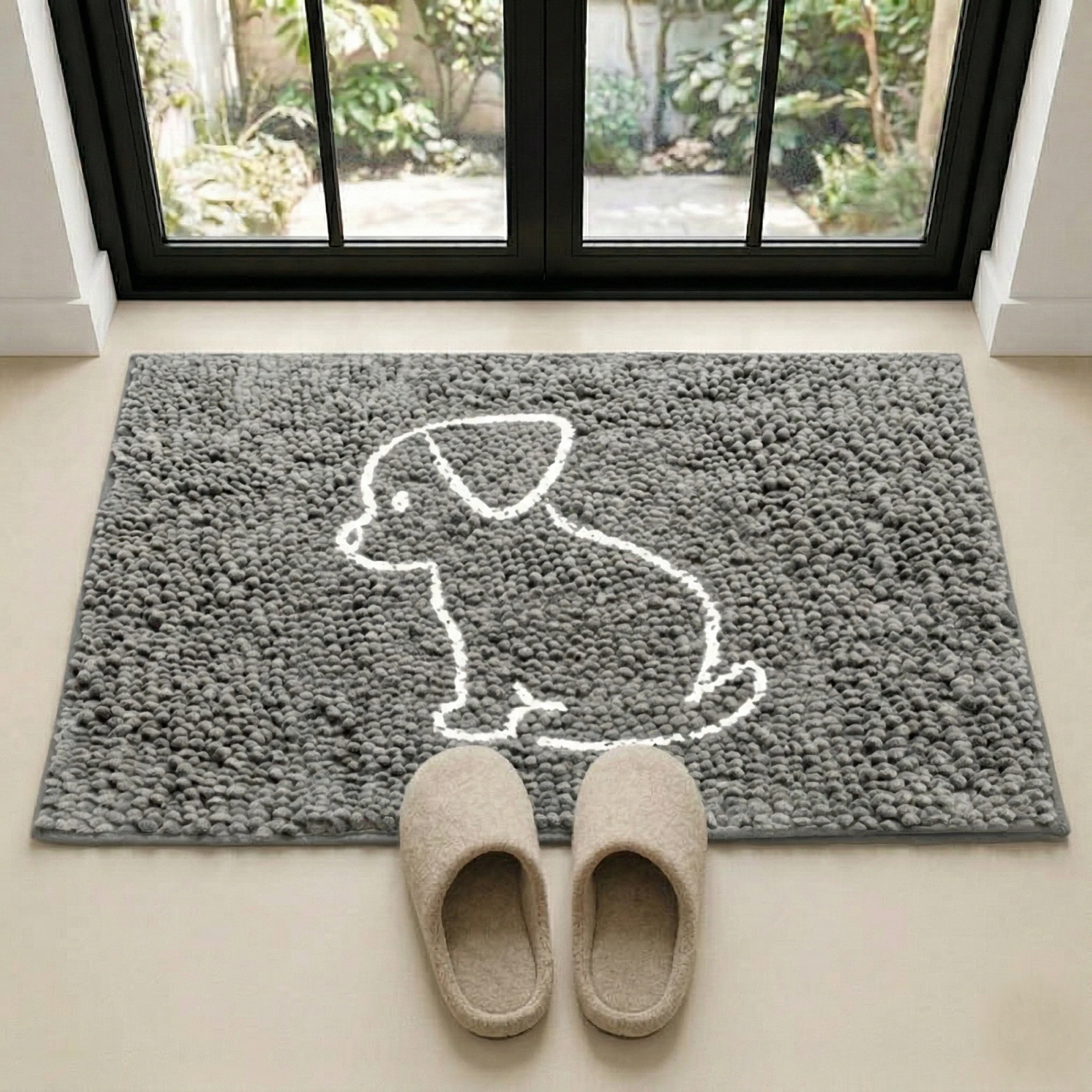 Embroidery Muddy Mat - Dog Lazy