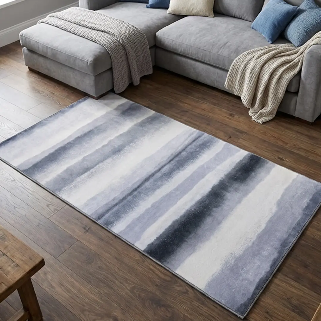 Muddy Mat Mist Washable Area Rug