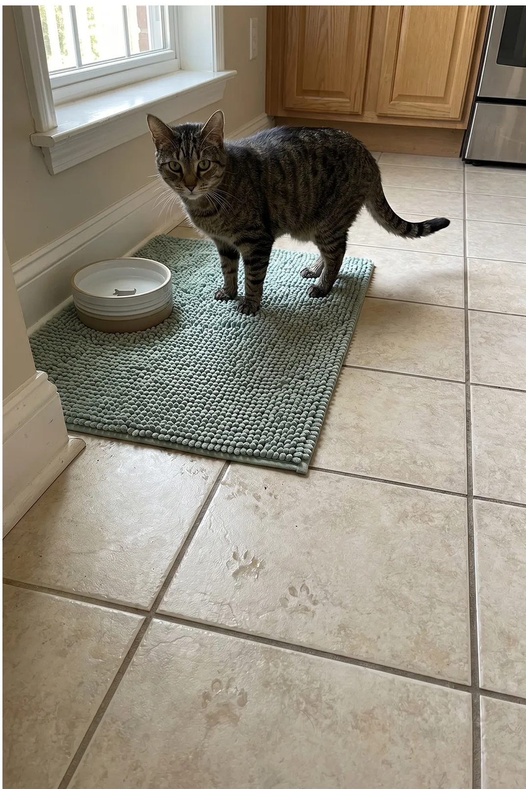 Dried my cat's wet paws in seconds
