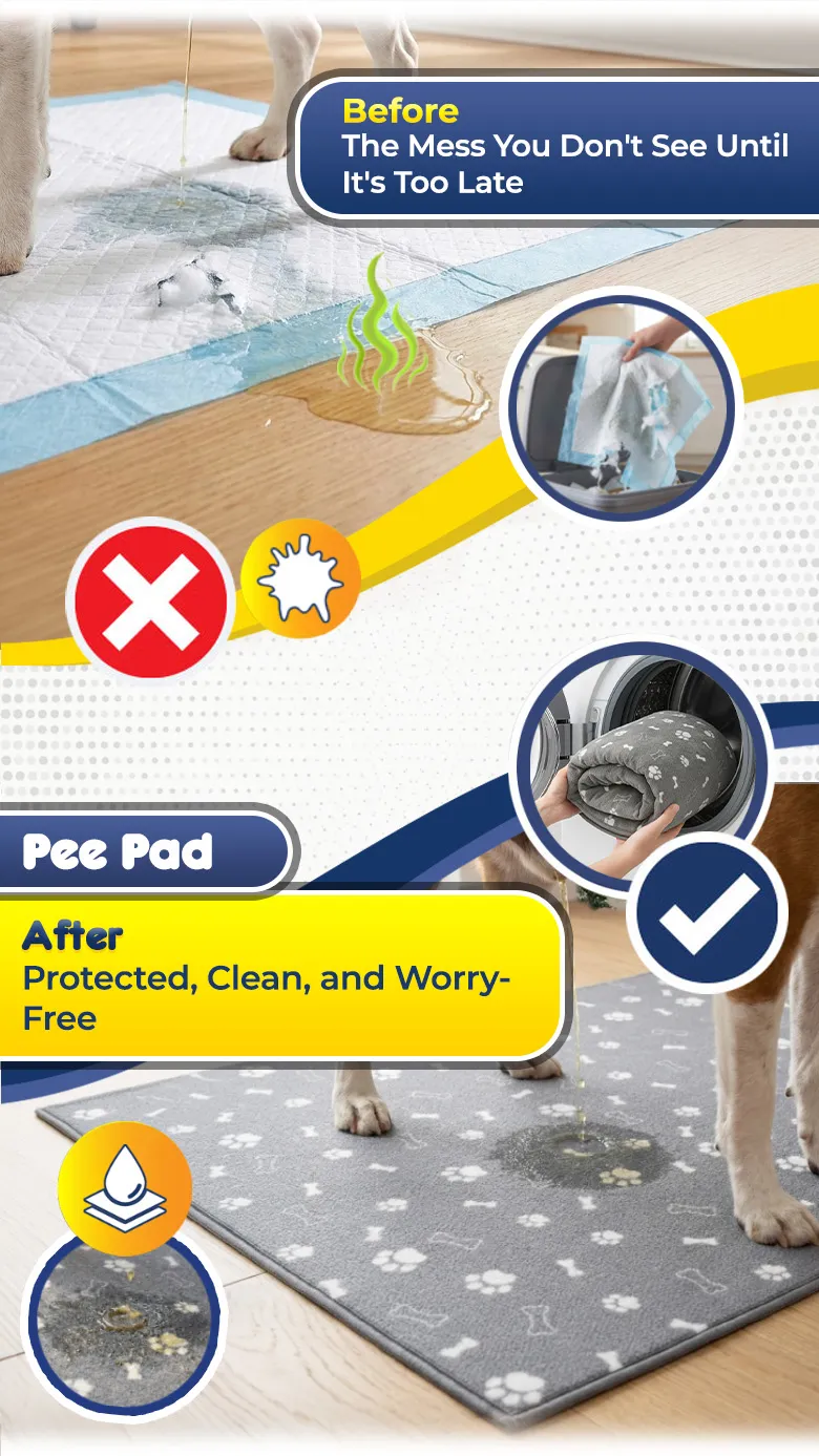 Throwaway pads vs Muddy Mat Pee Mats comparison