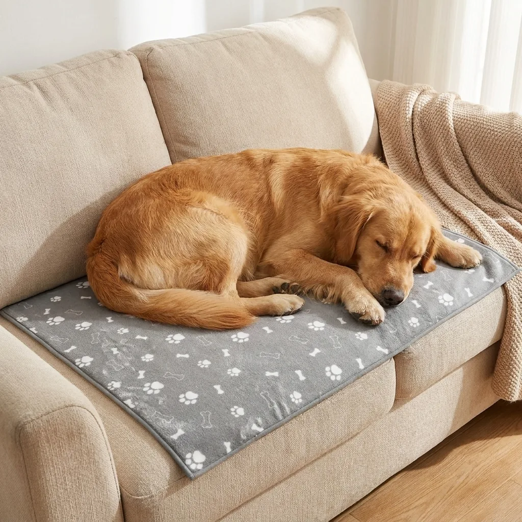 Dog resting on Muddy Mat Pee Pad