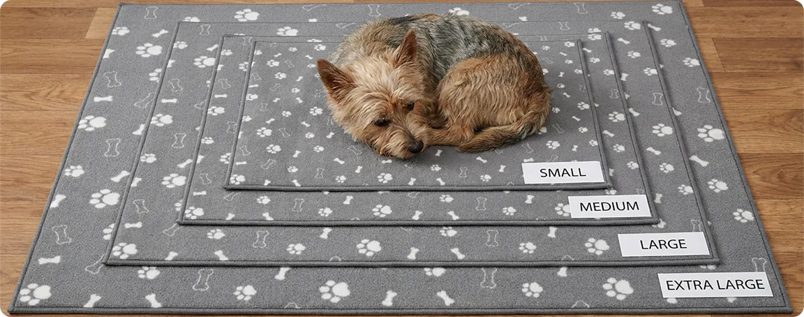 Find the Perfect Size Muddy Mat® Pee Mat for Your Dog