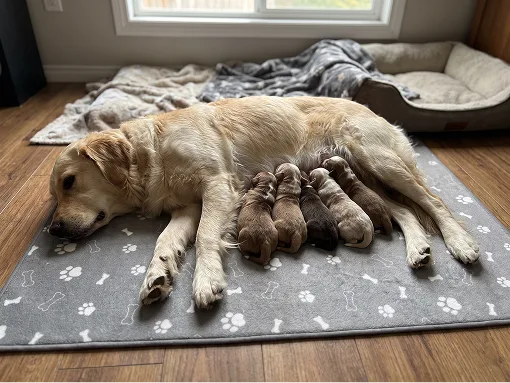 Used through a whole whelp + 8 weeks after